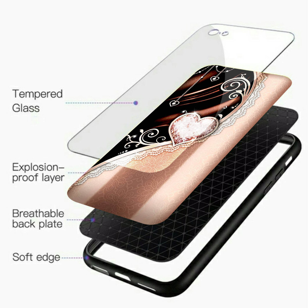 (S68) Case  Glass INFINIX SMART 7 - casing Terbaru handphone - INFINIX SMART 7  - pelindung handphon