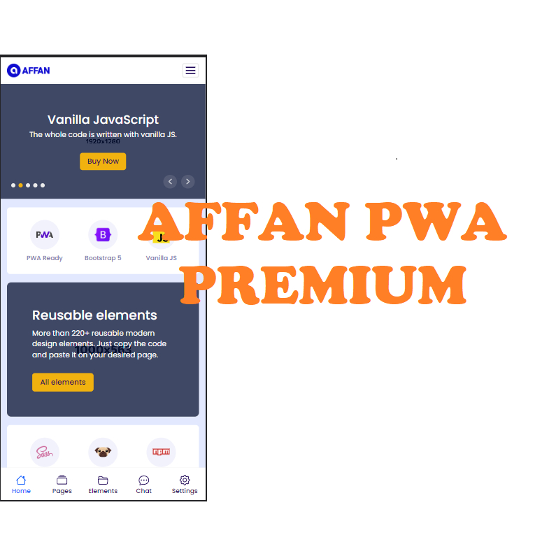 Affan - PWA Mobile HTML Template Bootstrap