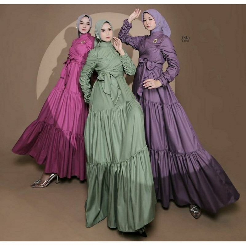 Jelita Dress MK/Solfieshop/Dress kondangan/Dress perempuan terbaru/fashion dress best seller/Dress l