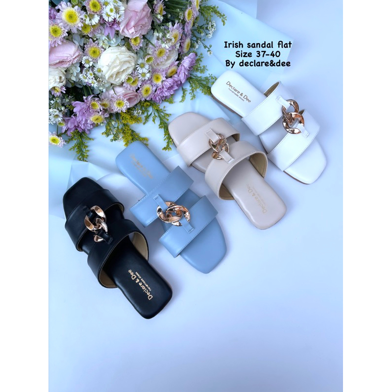 DECLARE&amp;DEE IRISH SANDAL FLAT WANITA MEWAH