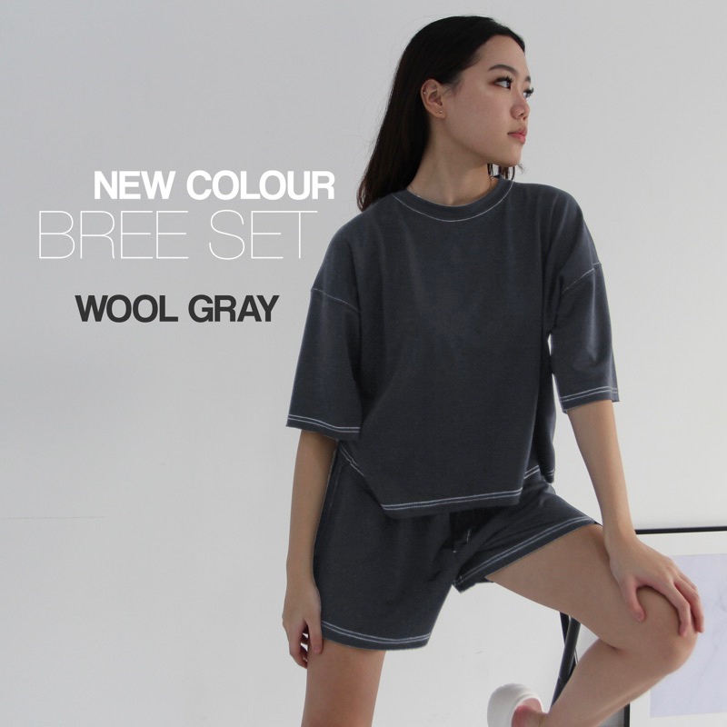 BREE SET | Setelan Wanita Oneset Babyterry Loungewear Chill Baju Rumahan Kaos Oversized Shirt Celana Highwaist Soma