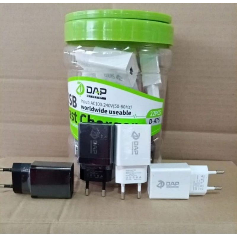 ADAPTER / BATOK DAP D-AT5 2.4A FAST CHARGING MURAH ORI