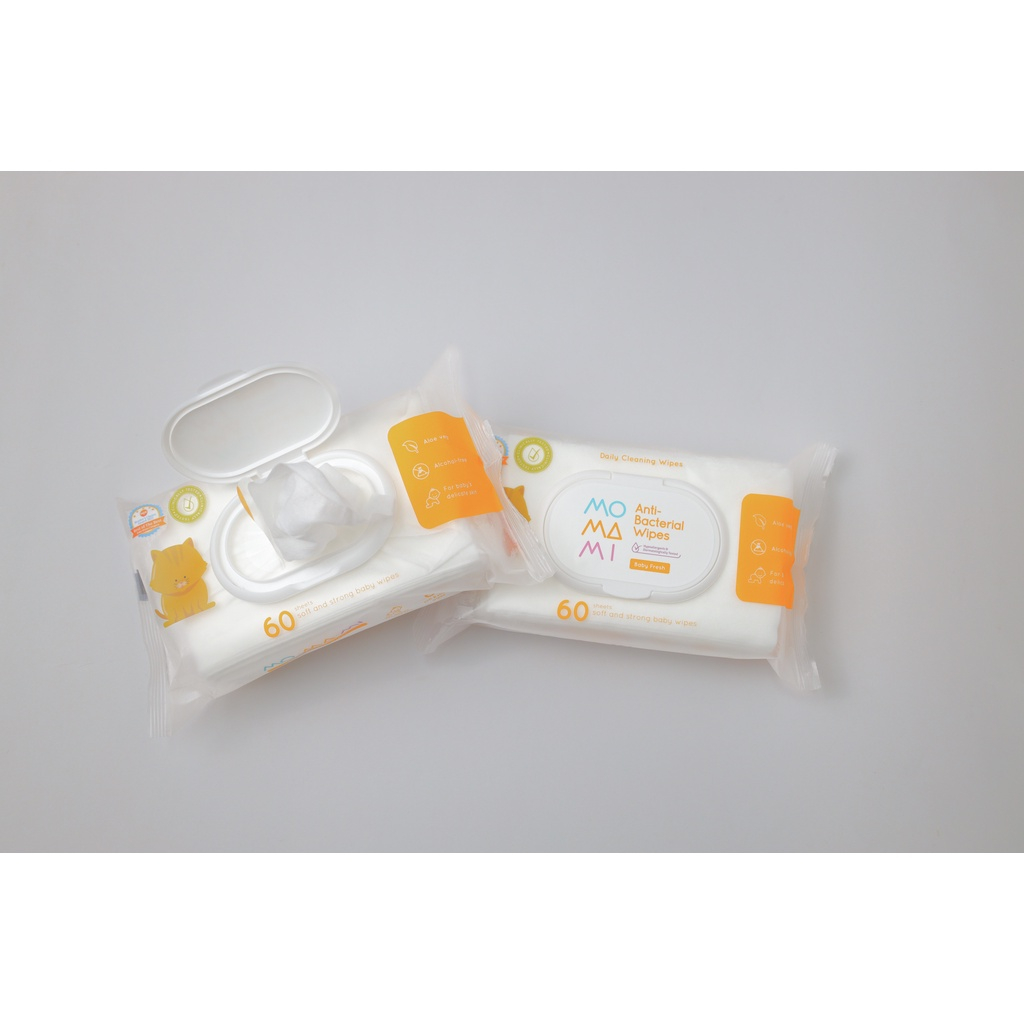 Momami Anti Bacterial Wipes Tisu Basah Bayi 60 sheets