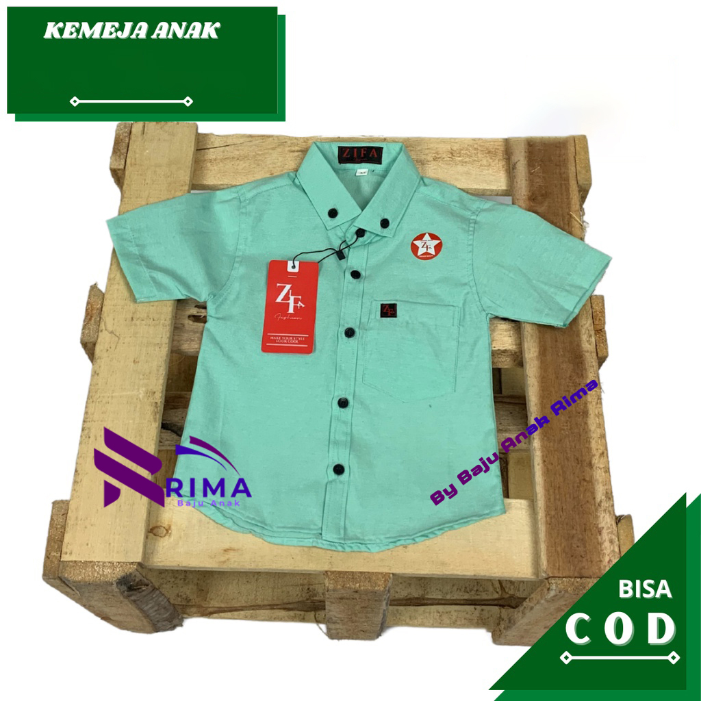 GRATIS ONGKIR/ dan COD /  Baju Atasan Kemeja Polos Lengan Pendek Anak Cowok/Pria/Laki: Bahan Premium