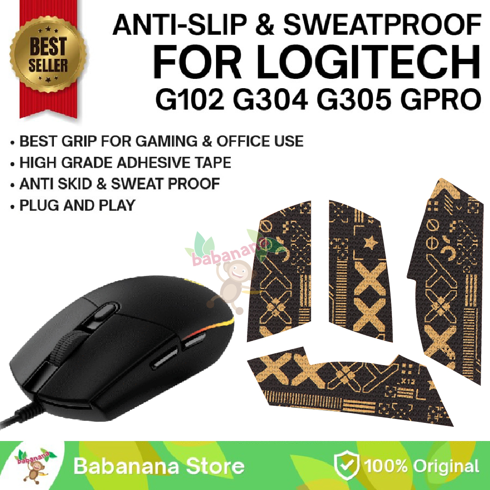 Stiker Non Slip Mouse Logitech GPRO G305 G304 G102 Sweatproof Anti