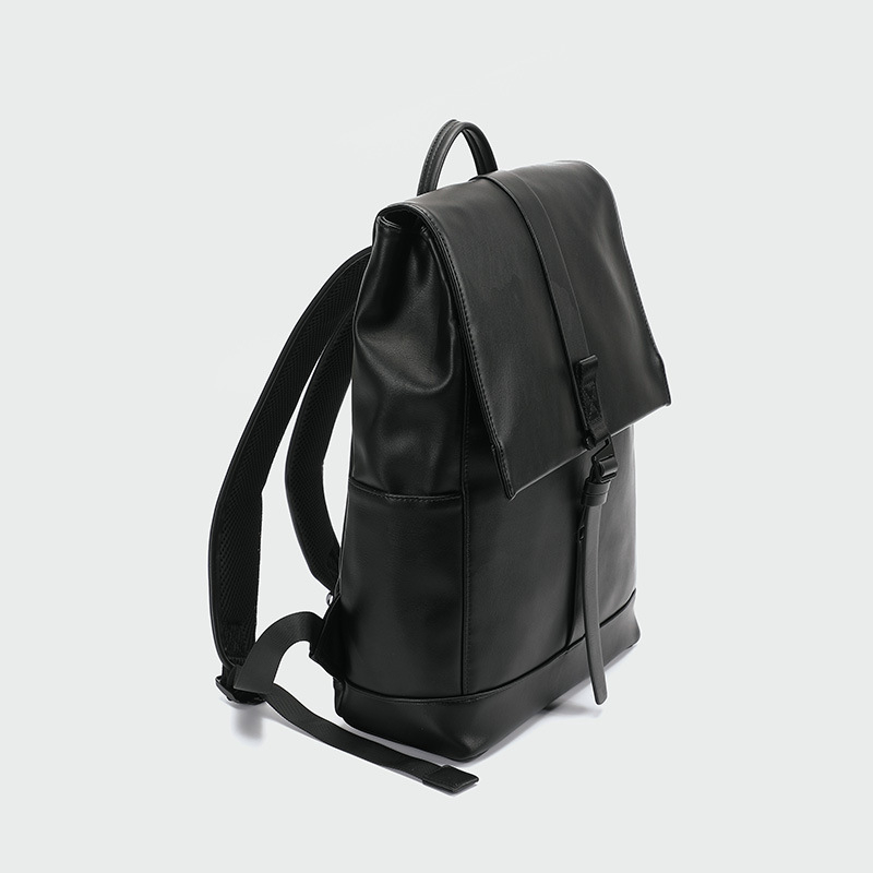 SmallLee impor Tas Ransel laptop 14inch Tahan Air Kasual Kulit PU untuk Pria