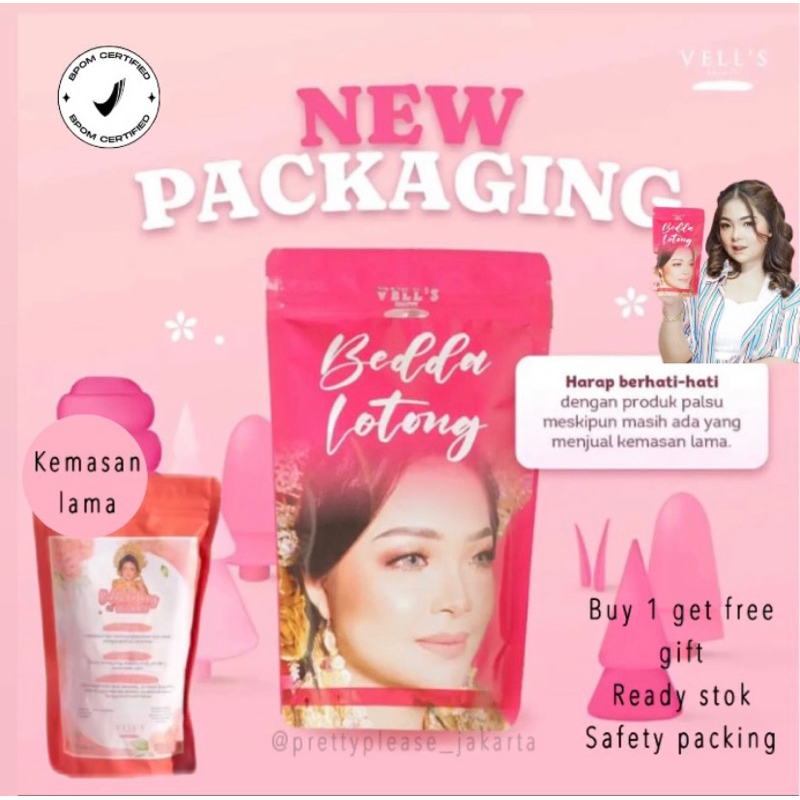 READY FREE BIPUT‼️ LULUR LOTONG VELLS BEAUTY 450gr GARANSI ORI BEDDA LOTONG VELIS BEAUTY / BEDAK LOT