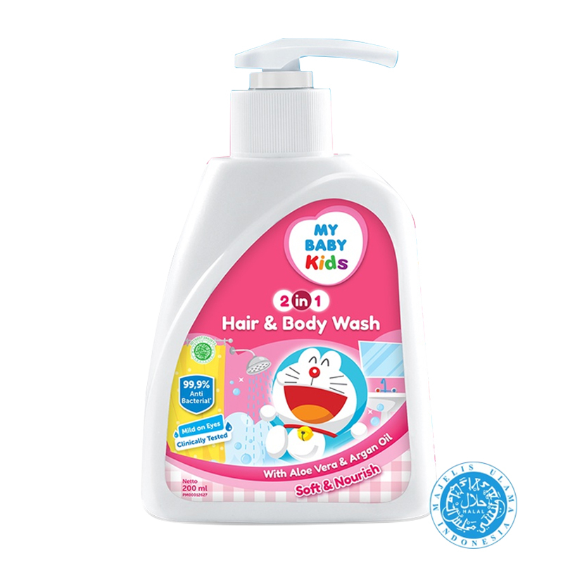 MY BABY KIDS HAIR &amp; BODY WASH PUMP &amp; REFILL 200ML