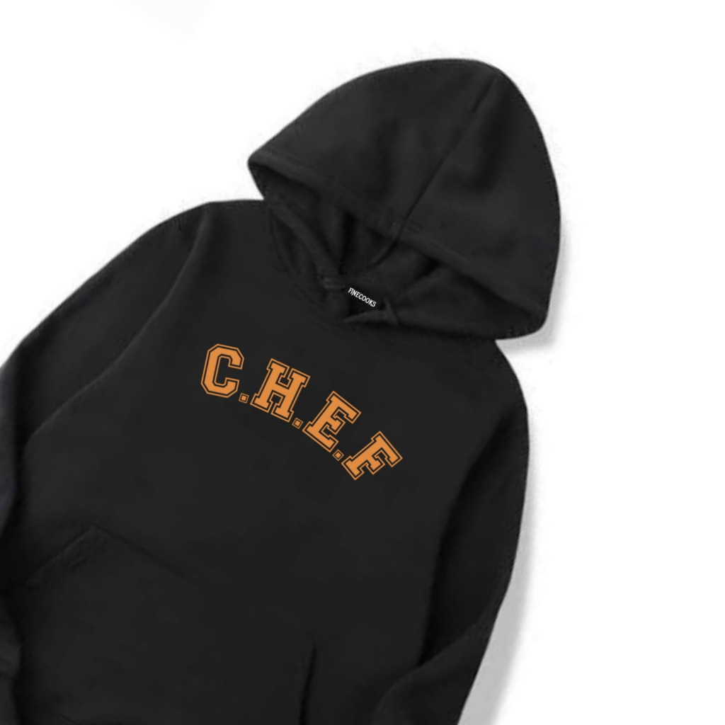 Finecooks Serafall Chef Hoodie Double Pleece Black