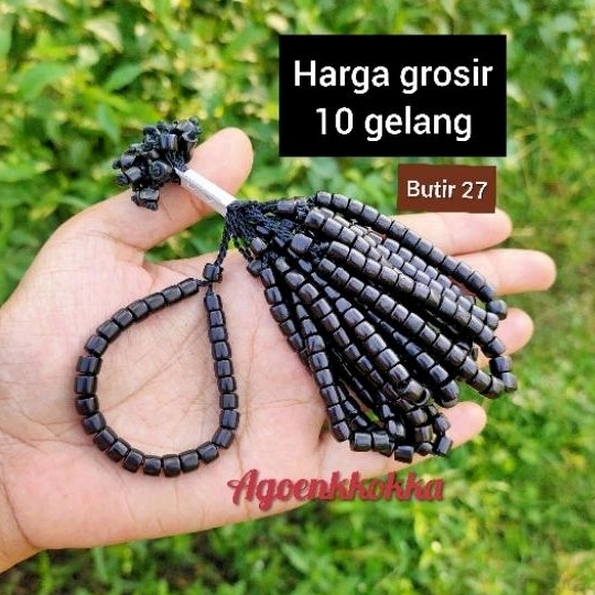 Grosir 10 pcs Gelang marjan 27 SD hitam kokka kaokah