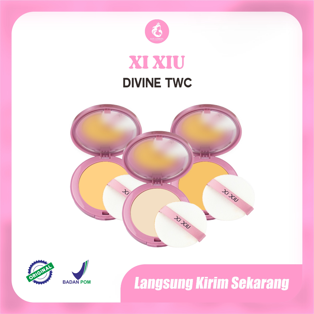 XI XIU Divine Two Way Cake | TWC BEdak Padat | Lightweight Formula | Medium Coverage | Matte Flawless 10g Xixiu