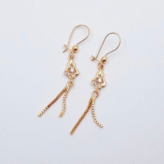 Anting Wanita Jurai Italy Titanium Lapis Emas