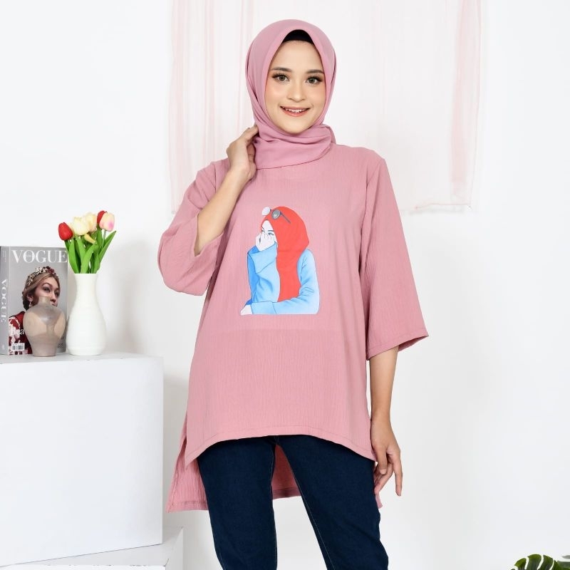 Atasan New  SAIRA BLOUSE SABLON  Big Size ukuran L XL XXL 3XL 4XL