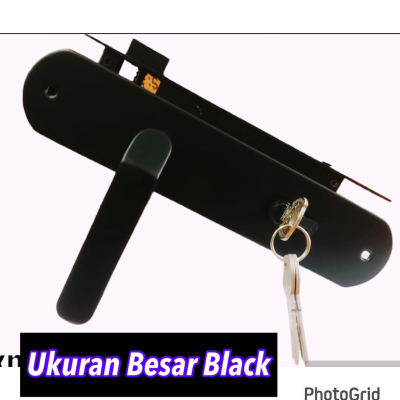 kunci pintu rumah ukuran besar kunci pintu besar stainless 304 hitam black dengan silinder putar knop kodai KODAI handle pintu besar gagang kotak minimalis Kunci besar  set,kunci pintu  komplit kunci pintu besar 25 cm set stanlis padat