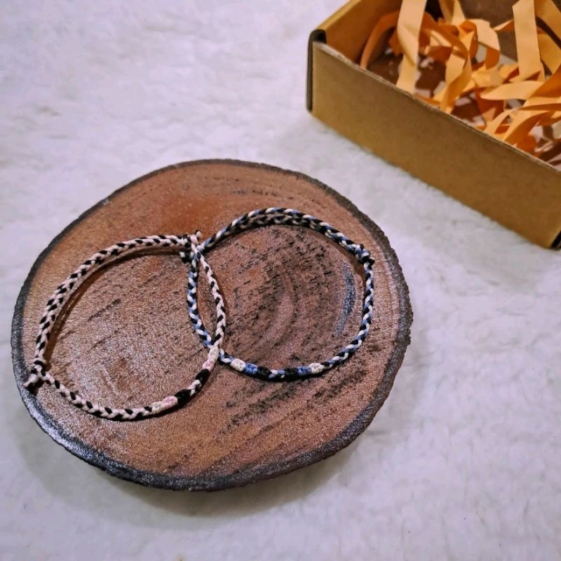 (CUSTOM) MIMOSA HALF CHINESE STAIRCASE COUPLE SET | GELANG TALI COUPLE