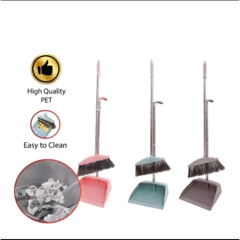 1 set sapu pengki sekop sampah dustpan with broom set sapu lantai