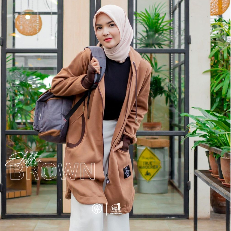 ⭐️BEST SELLER⭐️ JAKET WANITA MUSLIMAH HIJACKET ELEKTRA ORIGINAL HIJABER SYARI HIJAKET PANJANG