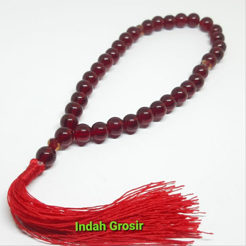 TASBIH BATU MERAH SIYEM 8MM 33BUTIR ORIGINAL