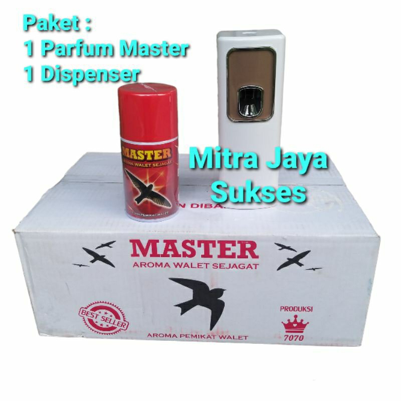 Paket Parfum Walet MASTER + Dispenser Manual Kecil Semprot Otomatis