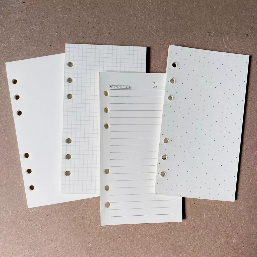 

Loose leafe A6 isi binder kertas file A6 6 ring garis polos titik kotak bahan bookpaper brownpaper aeshthetic loose leafe ISI BINDER LOOSE LEAF A6 REFILL BINDER KERTAS BINDER KERTAS FILE POLOS BERGARIS 6 LUBANG HOLES