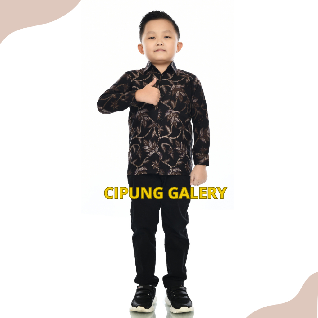 BATIK ANAK 1-15 TAHUN MOTIF KENONGO HITAM