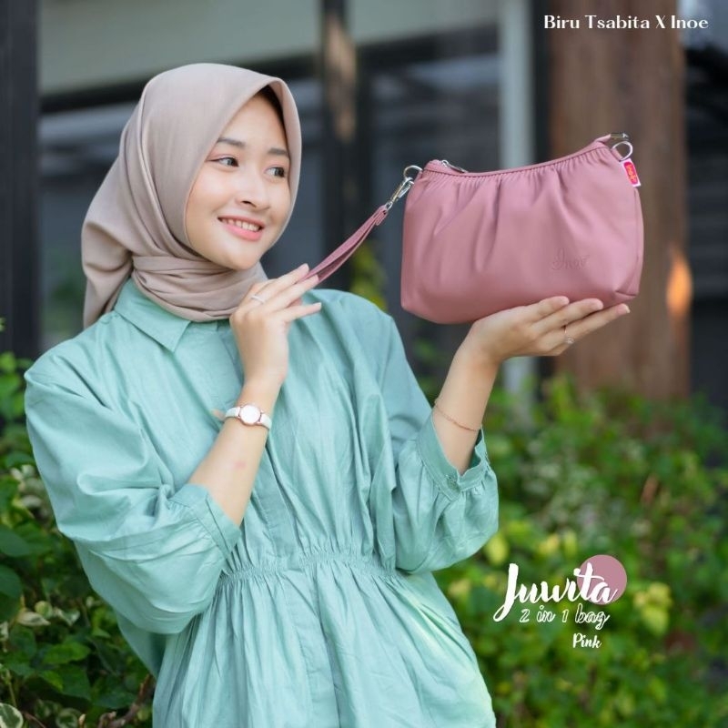 TAS SELEMPANG JUWITA BAG BY INOE DAN BIRU TSABITA BAHAN CHOCOLY ANTI AIR PREMIUM