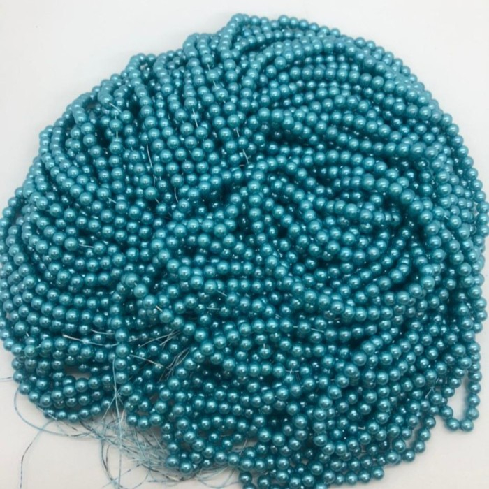 manik mote mutiara ringan 6 mm isi 1pon 450 gram