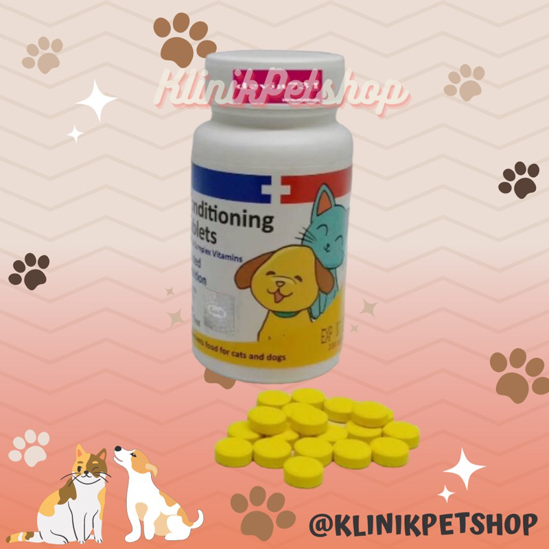 B-Complex 20Tablet Vitamin Kucing Vitamin Anjing Vitamin Hewan Raid All Conditioning Tablet