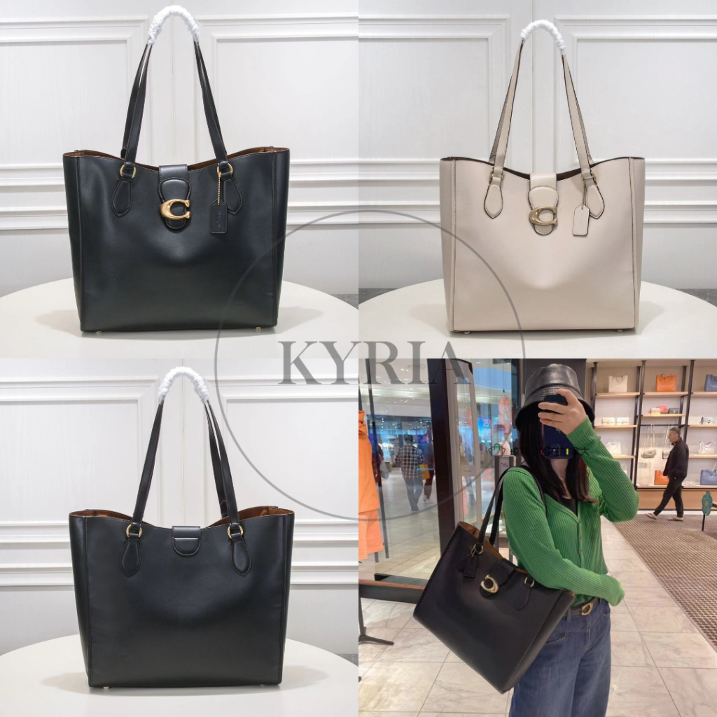 TAS WANITA CH 114 TOTE BAG WOMEN THEO ALL LEATHER HANDBAG SHOPPING BAG