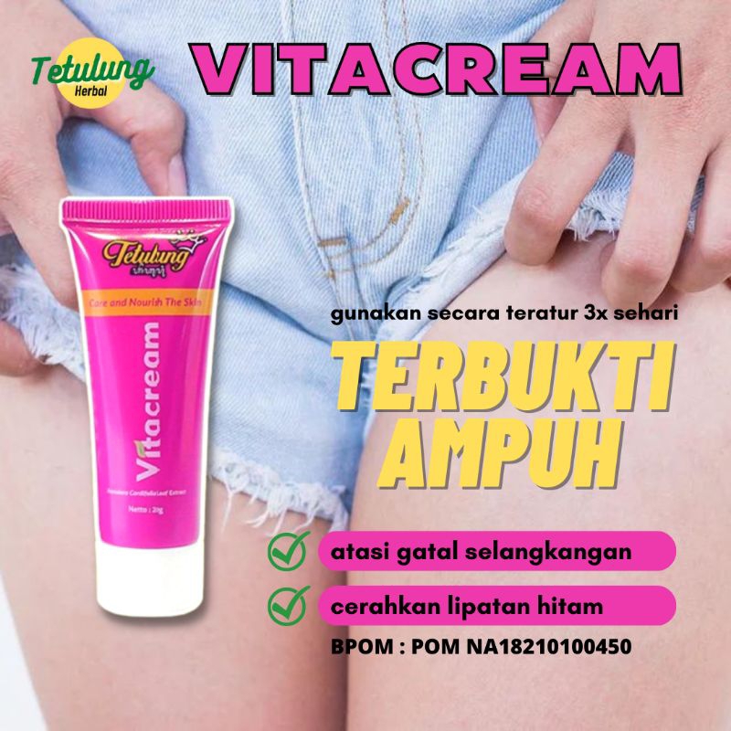 Vitacrem Krim Pelembab Selangkangan Kering dan Gatal / Krim Selangkangan BPOM / Salep Selangkangan U