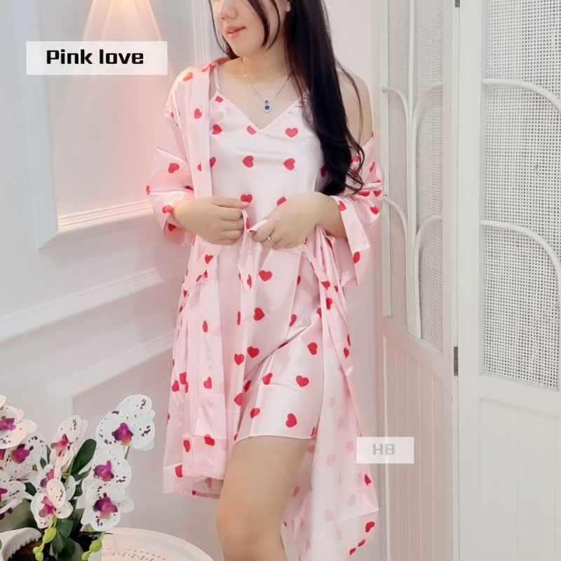 DASTER KIMONO SEXY 2IN1/ DRESS SATIN SATU TALI IMPORT PREMIUM