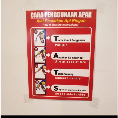 

Sign Akrilik Cara Penggunaan APAR 15x20cm & 20x30cm