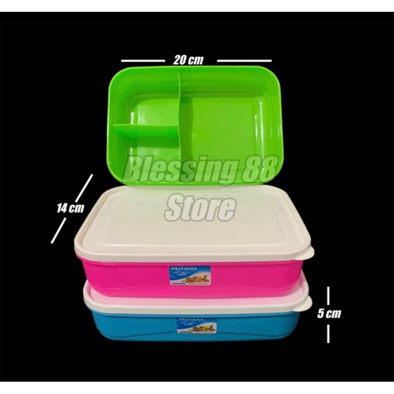 Kotak Makan Sekat KMP Mutiara / Lunch Box Sekat KMP BPL035/ Kotak bekal