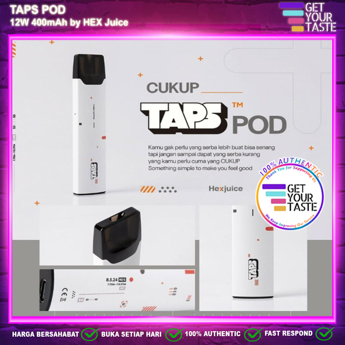 TAPS Pod 12W 400mAh Pods Kit Authentic by HEX Juice