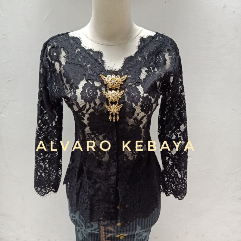 Kebaya sabrina brokat halus premium modern wisuda atasan baju adat brukat halus lamaran cantik premium lace