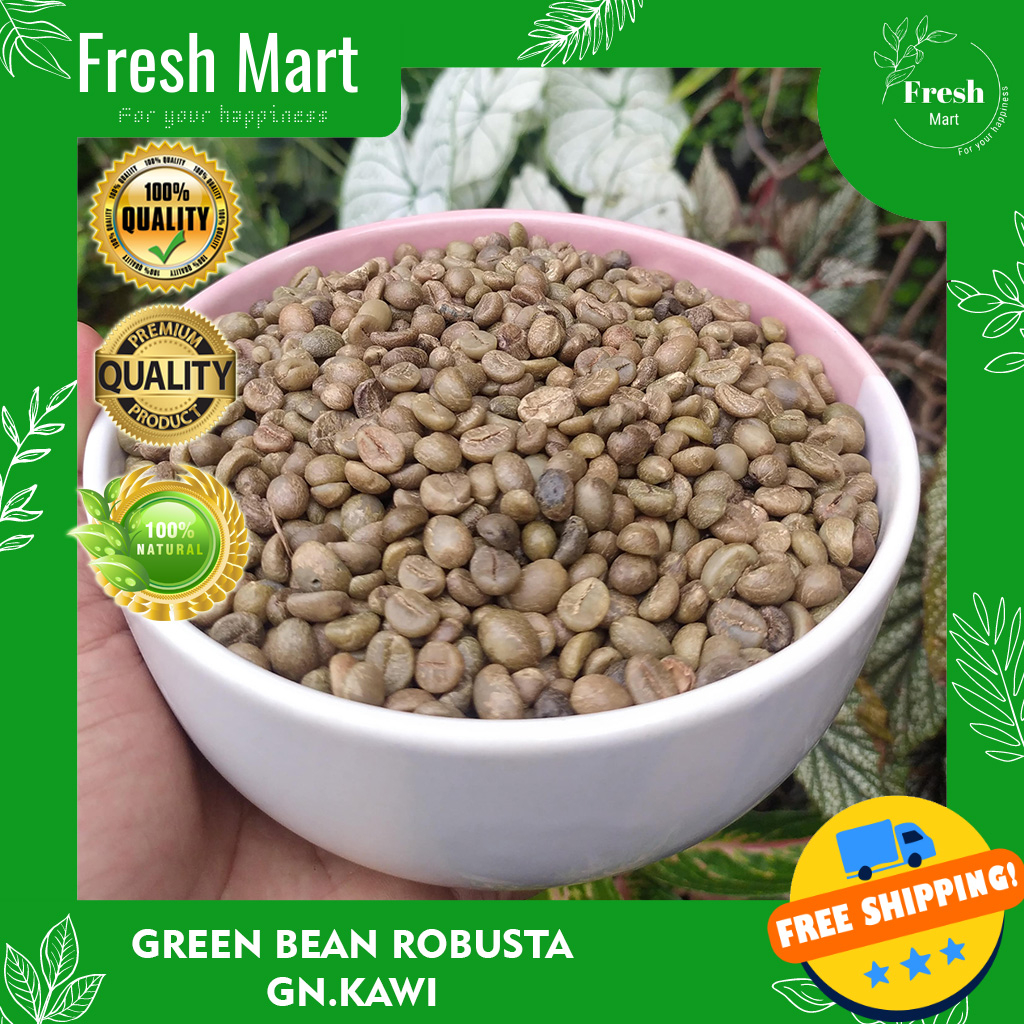 Kopi Robusta Pilihan 1 kg Original Quality Green Bean / Biji Kopi Mentah