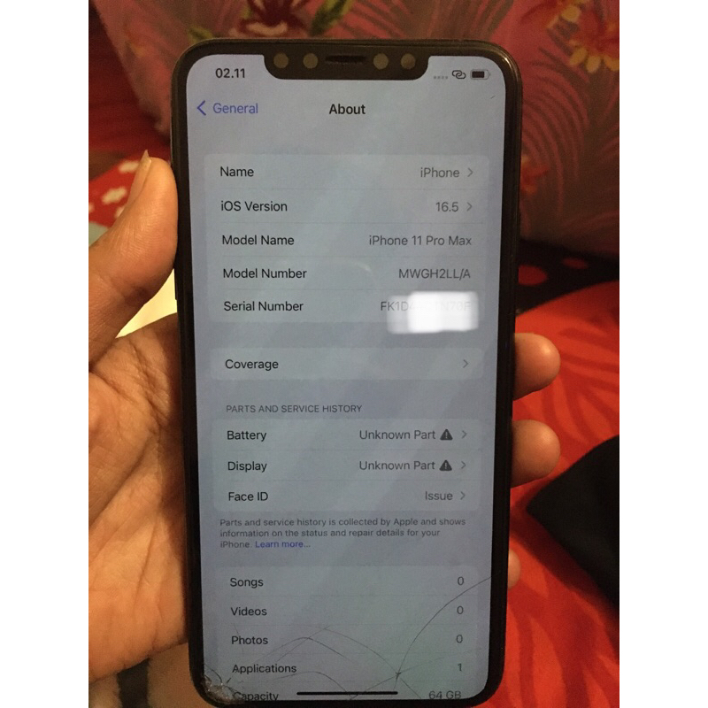 mesin iphone 11 pro max normal tested