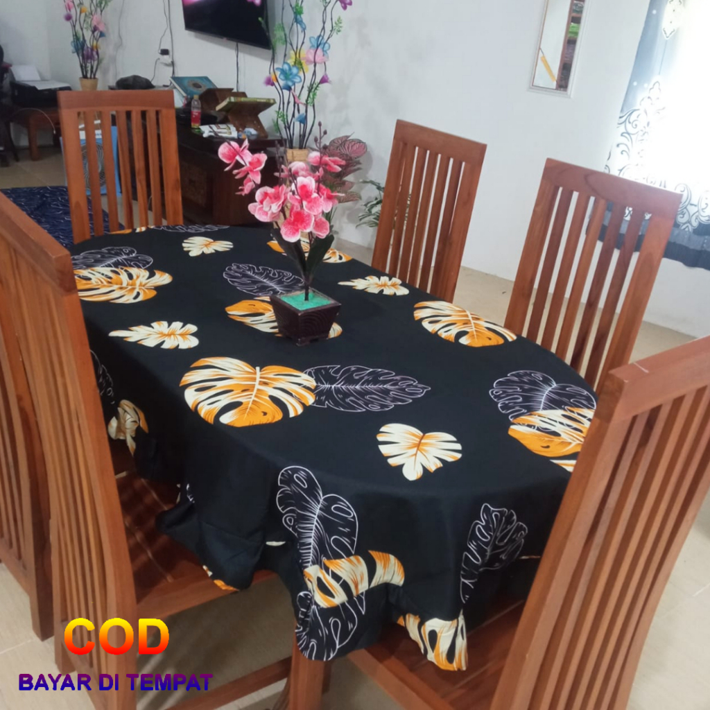 ✅COD Taplak Meja Guru Model Oval Rumbai Dekorasi Ruang Makan Perlengkapan Dapur Rumah