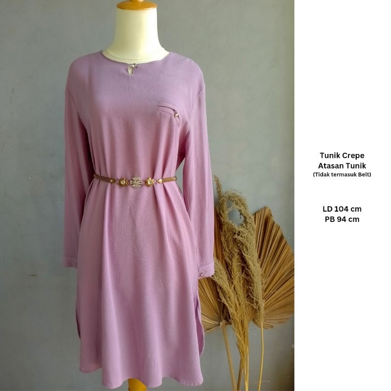 Preloved Tunik bahan crepe pakaian wanita