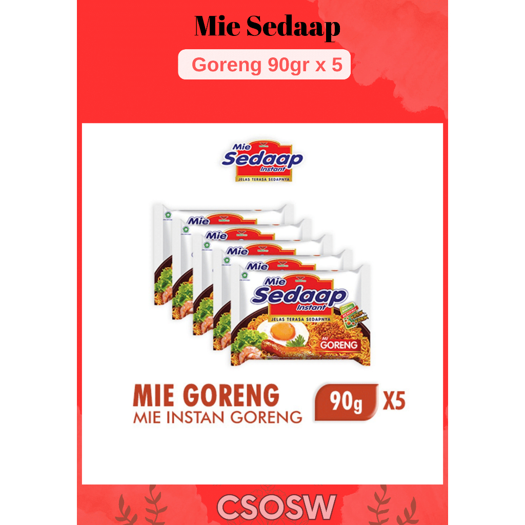 

Mie Sedaap instant Goreng 90gr x 5