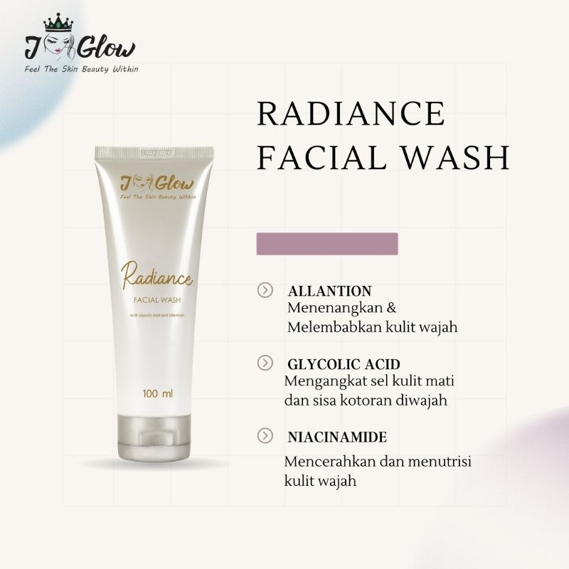 FACIAL WASH JGLOW radiance/ sabun cuci/ sabun cuci muka radiance/ sabun cuci muka super/ FW radiance
