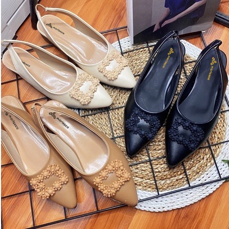 Sandal Heels Wanita Mules Alesya BMT 18