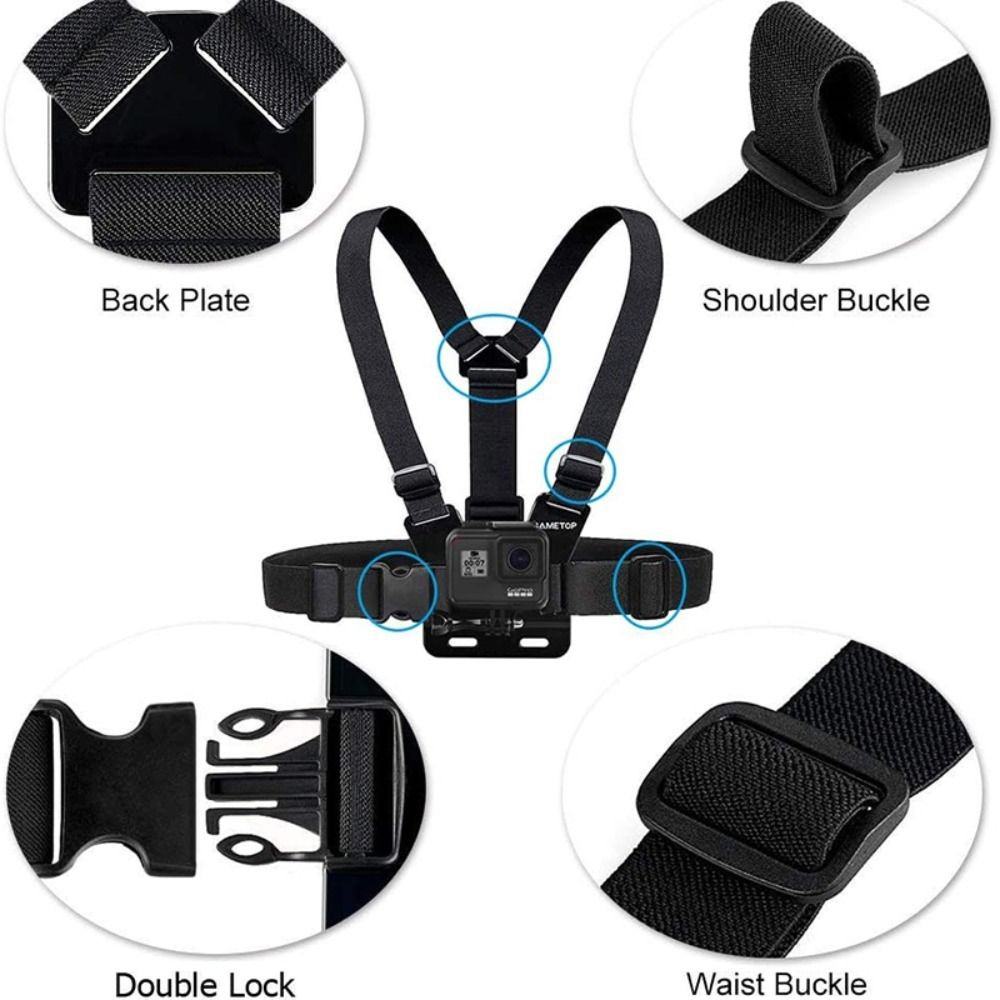 Tali Dada Chest Harness Belt Strap 5in1 Holder GoPro HP Action Yi Cam