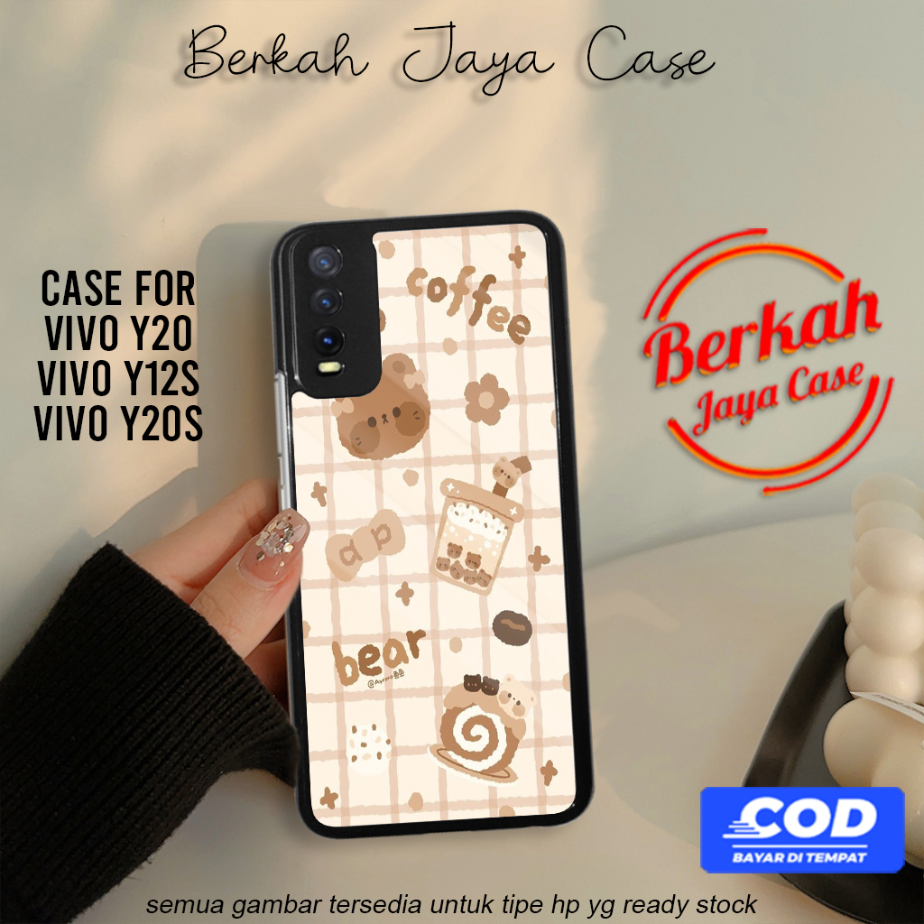 Berkah Case Vivo Y20 Y12s Y20s Hp Vivo Y20 Y12s Y20s Pelindung Hp Motif BEAR02 Case Lucu Casing Hp K
