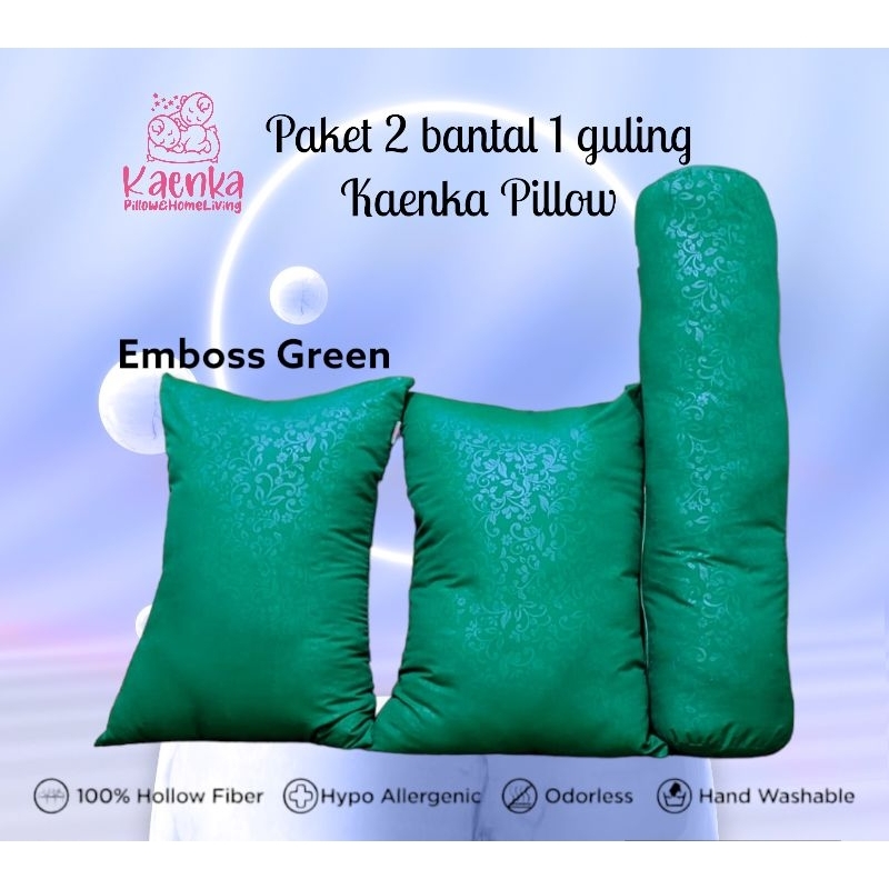 PAKET KAENKA PILLOW 2 BANTAL 1 GULING ISI SILIKON BISA DICUCI