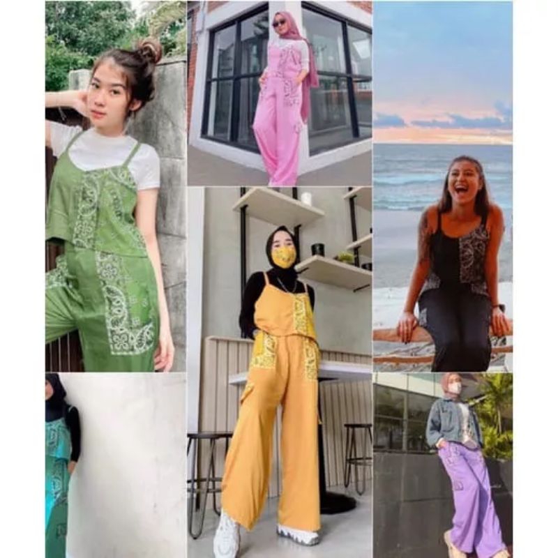 Set Kulot Bandana/ Kulot Cutbray Fashion Wanita