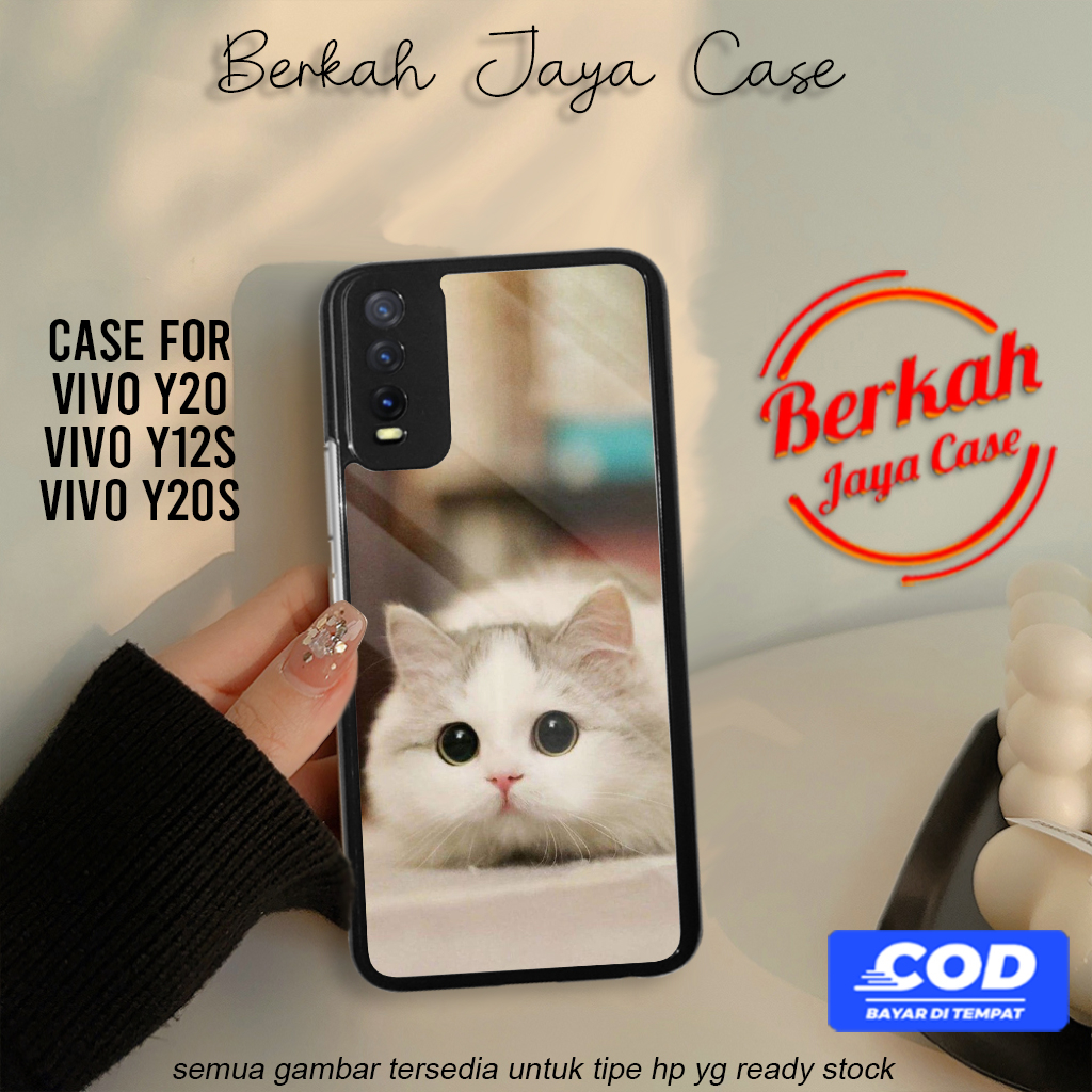 Berkah Case Vivo Y20 Y12s Y20s Hp Vivo Y20 Y12s Y20s Pelindung Hp Motif CAT 01 Case Lucu Casing Hp K