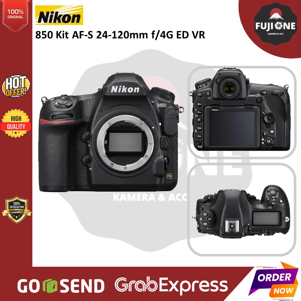 Nikon D850 Kit AF-S 24-120mm F/4 G ED VR Kamera DSLR - Garansi Resmi