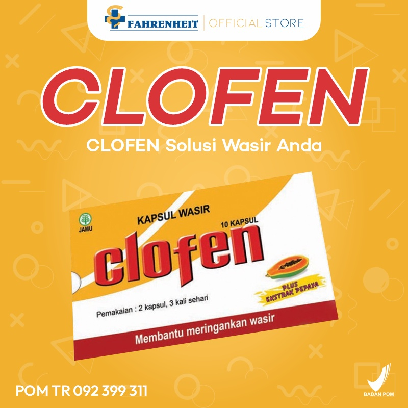 Obat Wasir Clofen | Suplemen Herbal Alami untuk Ambeien dan melancarkan BAB