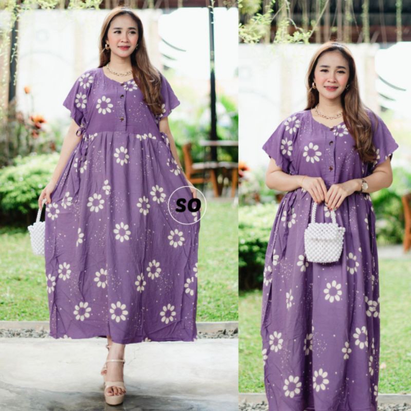 Dress Ibu Hamil Terbaru//Daster Jumbo Wanita Bb 80 kg//Chibi Melati